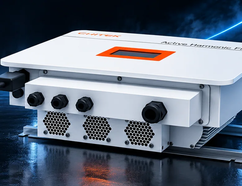 CHITEK active harmonic filter twin units — natural air cooling and IP65 power quality modules, 15 kvar / 25 A and 35 kvar / 50 A